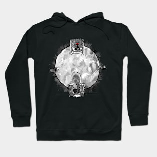 space cat on the moon Hoodie